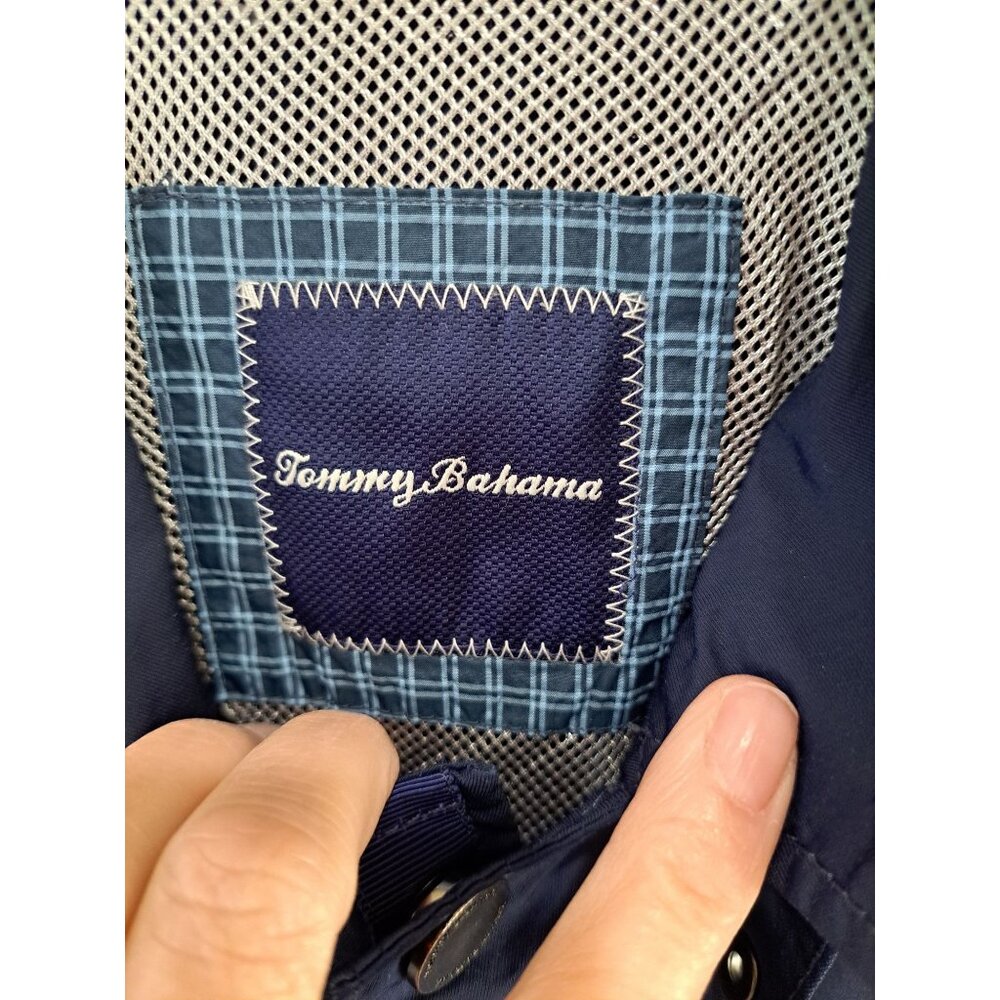 Tommy Bahama Rain Jacket Men's Navy Lightweight Raincoat Snap Zipper Large - Picture 2 of 11